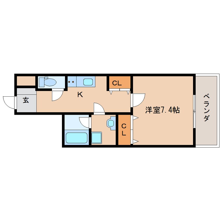 間取図 近鉄難波線・奈良線/新大宮駅 徒歩4分 5階 築7年