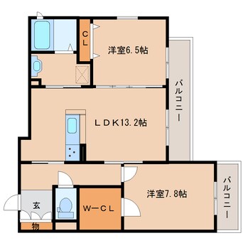 間取図 大和路線・関西本線/奈良駅 徒歩5分 3階 築6年