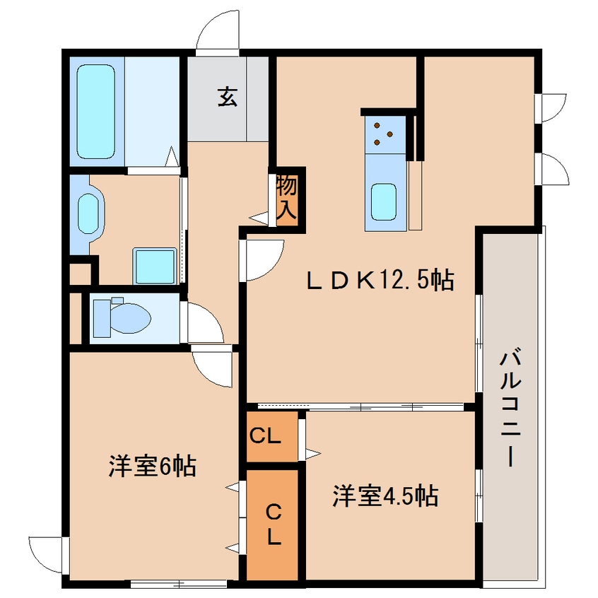 間取図 近鉄難波線・奈良線/新大宮駅 徒歩15分 1階 築7年