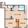 近鉄難波線・奈良線/新大宮駅 徒歩15分 3階 築6年 2LDKの間取り