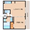 大和路線・関西本線/郡山駅 徒歩29分 1階 築7年 1LDKの間取り