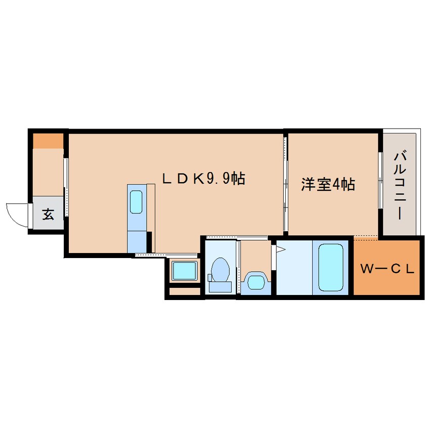 間取図 奈良線/奈良駅 徒歩19分 1階 築5年