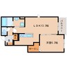 大和路線・関西本線/木津駅 徒歩18分 1階 築6年 1LDKの間取り