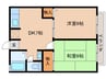 近鉄橿原線/尼ケ辻駅 徒歩15分 1階 築30年 2DKの間取り