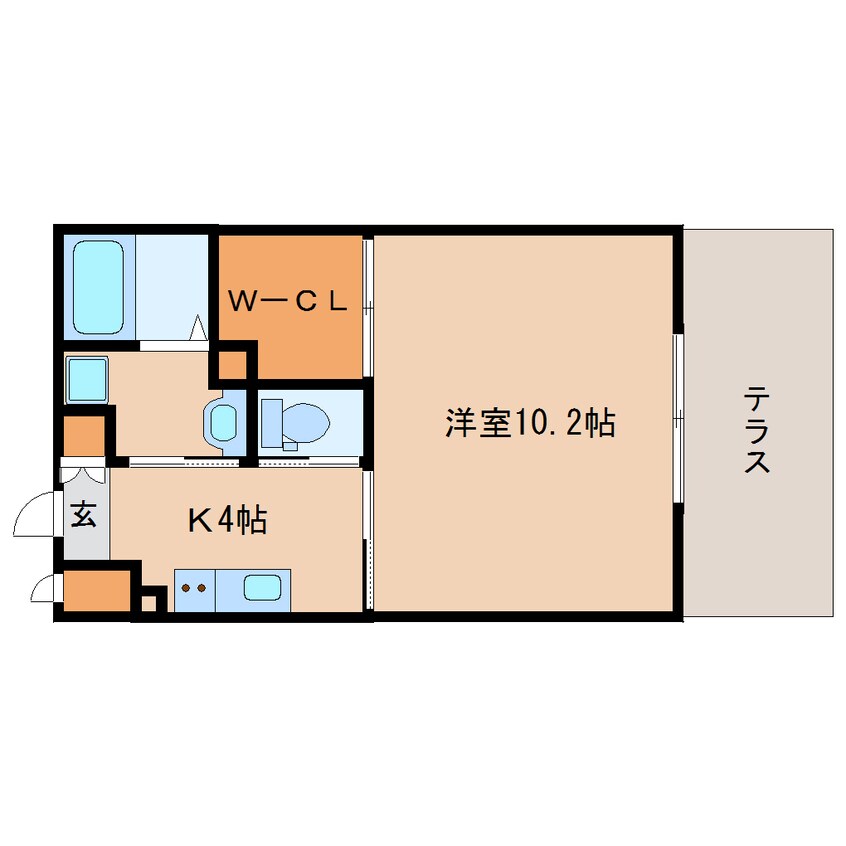 間取図 近鉄難波線・奈良線/近鉄奈良駅 徒歩14分 1階 築4年