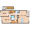近鉄京都線/新大宮駅 徒歩21分 2階 築5年 2LDKの間取り