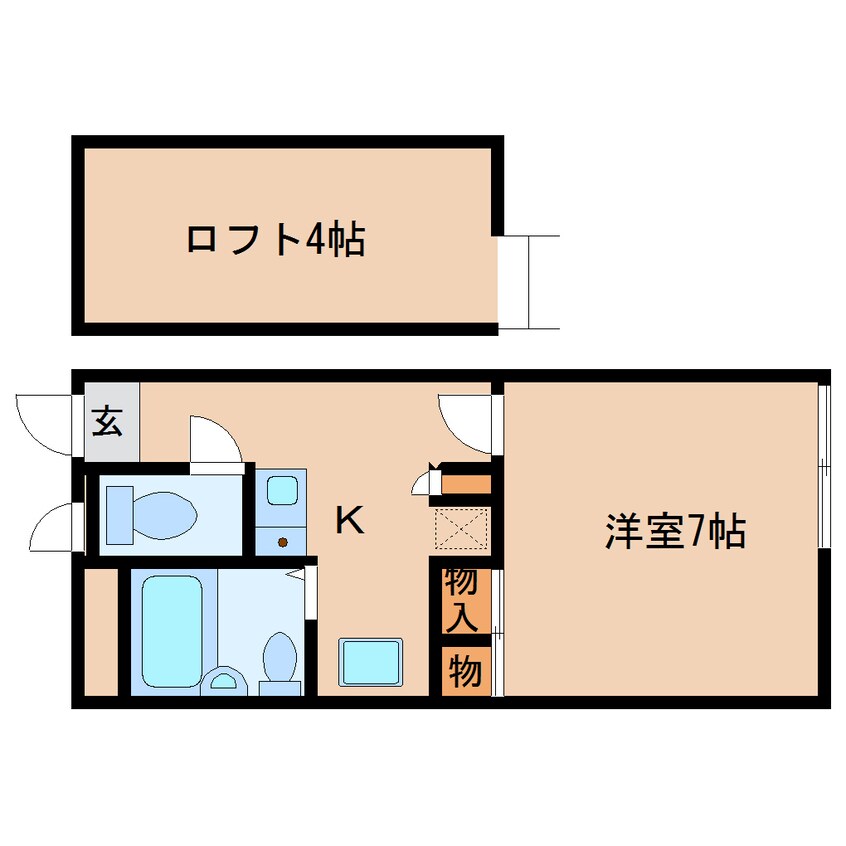 間取図 大和路線・関西本線/奈良駅 バス7分恋の窪町２丁目下車:停歩5分 2階 築17年