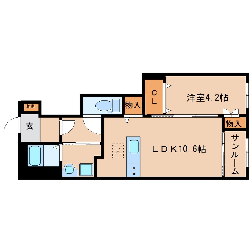 間取図 近鉄橿原線/尼ケ辻駅 徒歩13分 1階 築5年