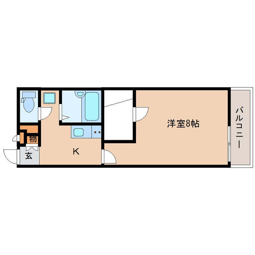 間取図 大和路線・関西本線/木津駅 バス13分関西光科学研究所下車:停歩3分 2階 築15年