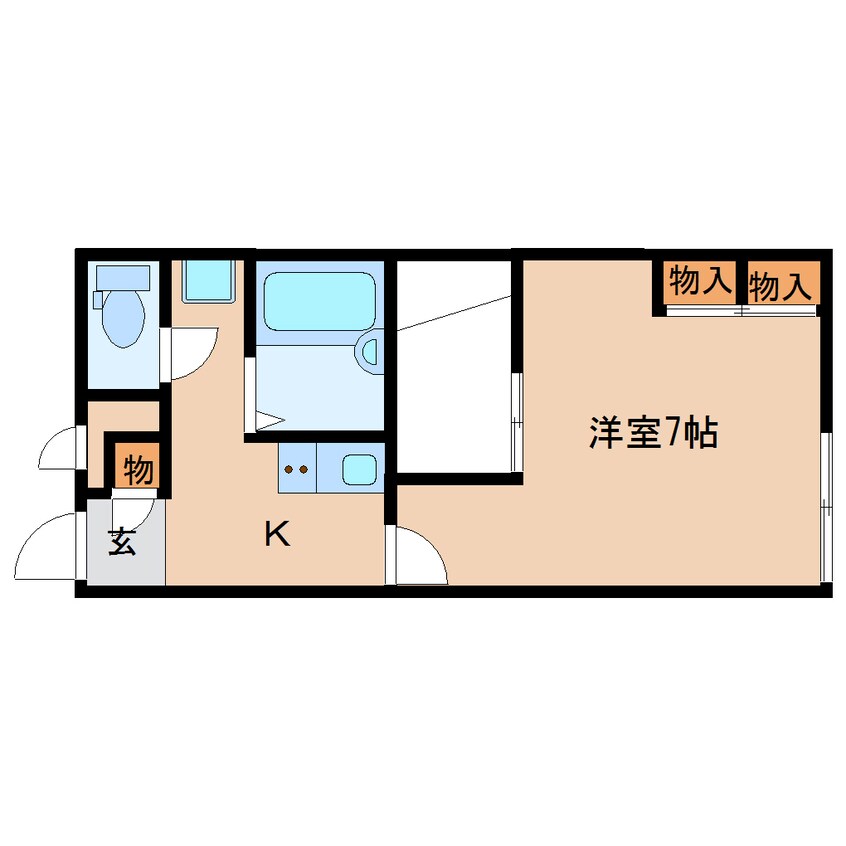 間取図 奈良線/棚倉駅 徒歩5分 2階 築15年