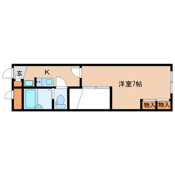 間取図 奈良線/木津駅 徒歩7分 2階 築15年