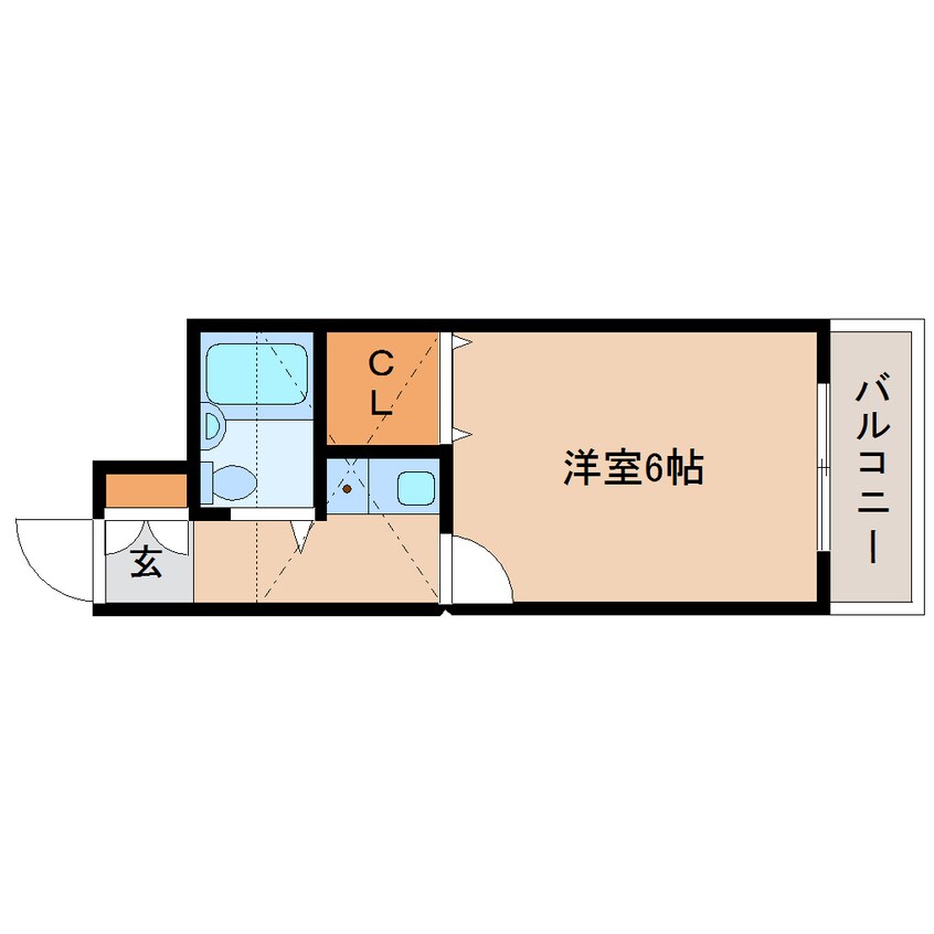 間取図 近鉄橿原線/尼ケ辻駅 徒歩13分 1階 築35年