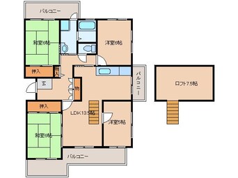 間取図 近鉄難波線・奈良線/近鉄奈良駅 バス10分青山4丁目下車:停歩2分 4階 築35年