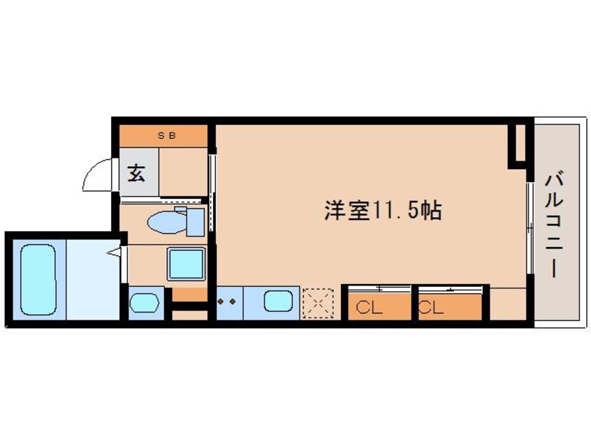 間取図 近鉄難波線・奈良線/近鉄奈良駅 徒歩10分 3階 築3年