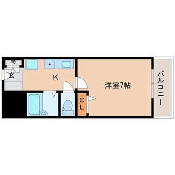 間取図 近鉄難波線・奈良線/新大宮駅 徒歩4分 9階 築26年