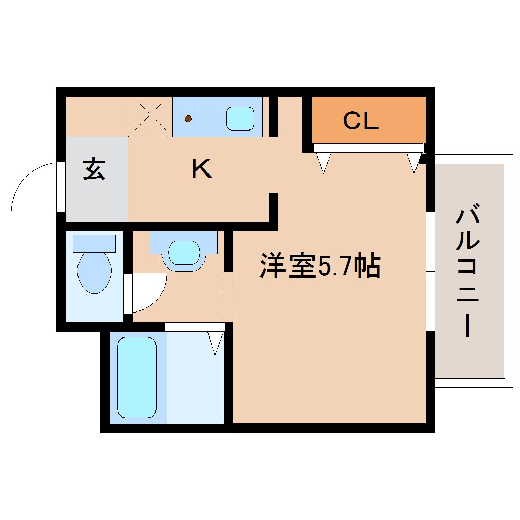 間取り図 大和路線・関西本線/郡山駅 徒歩30分 5階 築32年