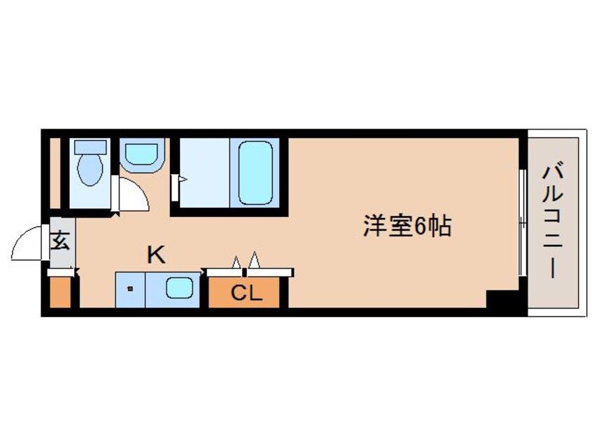 間取図 大和路線・関西本線/郡山駅 徒歩30分 6階 築32年