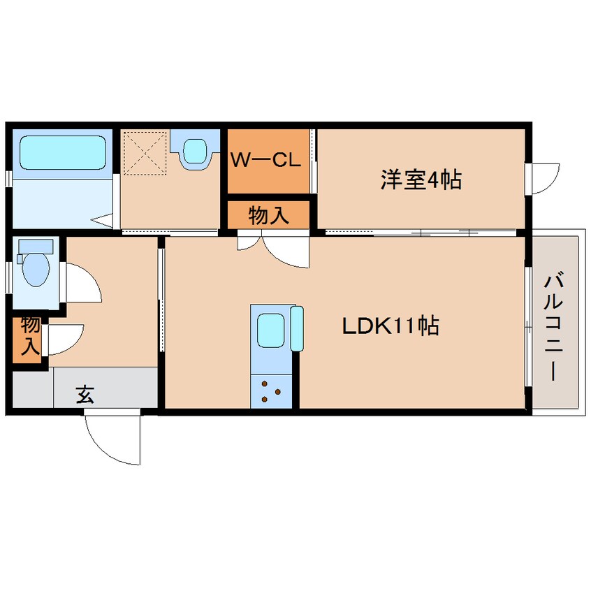 間取図 学研都市線<片町線>・JR東西線/木津駅 徒歩5分 2階 築16年