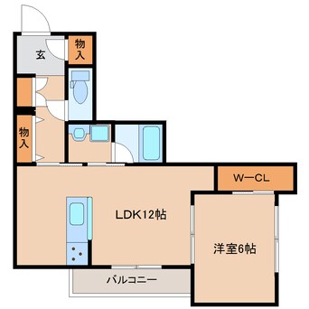 間取図 近鉄難波線・奈良線/新大宮駅 徒歩4分 1階 築2年