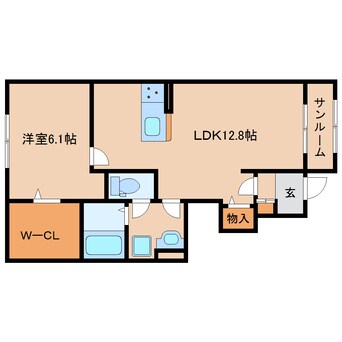 間取図 奈良線/木津駅 徒歩15分 1階 築2年