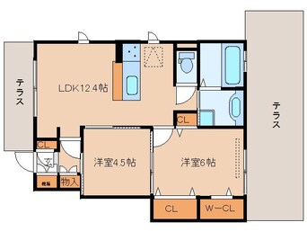 間取図 近鉄難波線・奈良線/新大宮駅 徒歩19分 1階 築3年