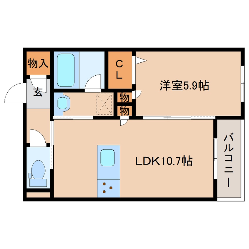 間取図 近鉄難波線・奈良線/新大宮駅 徒歩5分 4階 築2年