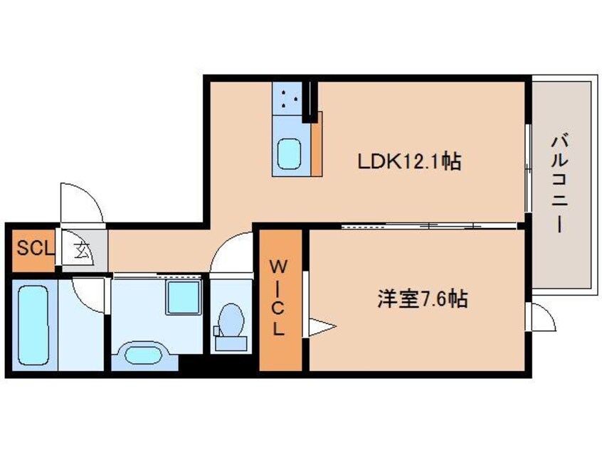 間取図 奈良線/奈良駅 徒歩6分 1階 築2年