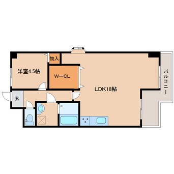 間取図 近鉄難波線・奈良線/新大宮駅 徒歩4分 8階 築35年