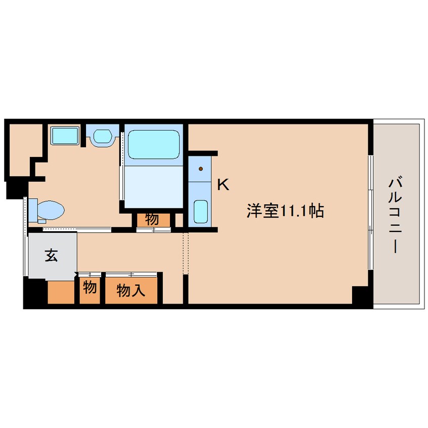 間取図 近鉄難波線・奈良線/新大宮駅 徒歩3分 2階 築23年