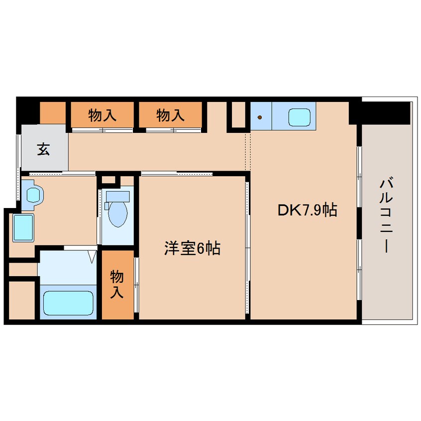 間取図 近鉄難波線・奈良線/新大宮駅 徒歩3分 5階 築22年