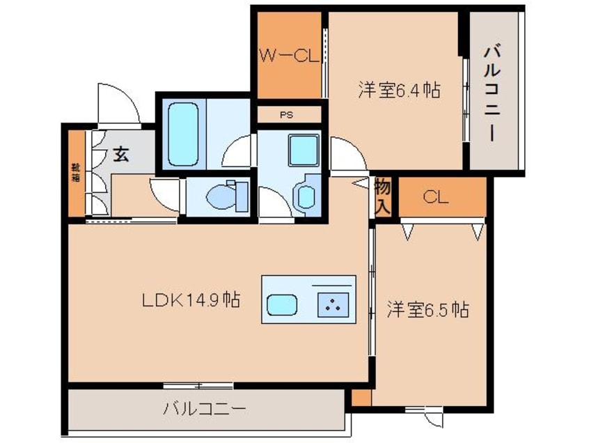 間取図 近鉄難波線・奈良線/近鉄奈良駅 徒歩3分 3階 築1年