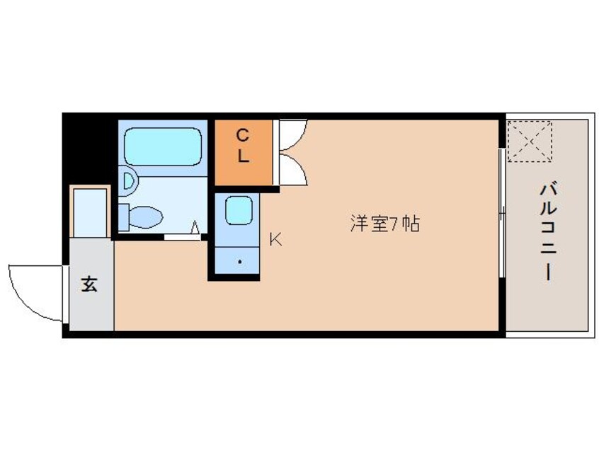 間取図 大和路線・関西本線/奈良駅 徒歩6分 7階 築34年