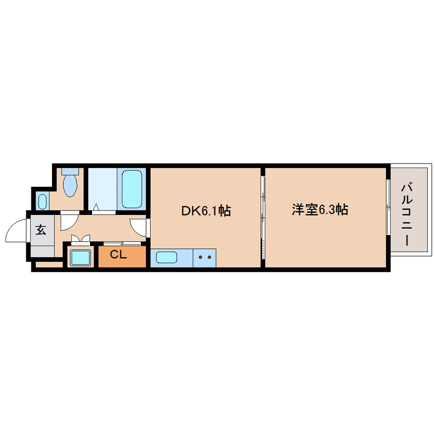 間取図 近鉄京都線/高の原駅 バス15分州見台7丁目東下車:停歩5分 1階 築25年