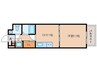 近鉄京都線/高の原駅 バス:15分:停歩5分 4階 築26年 1DKの間取り