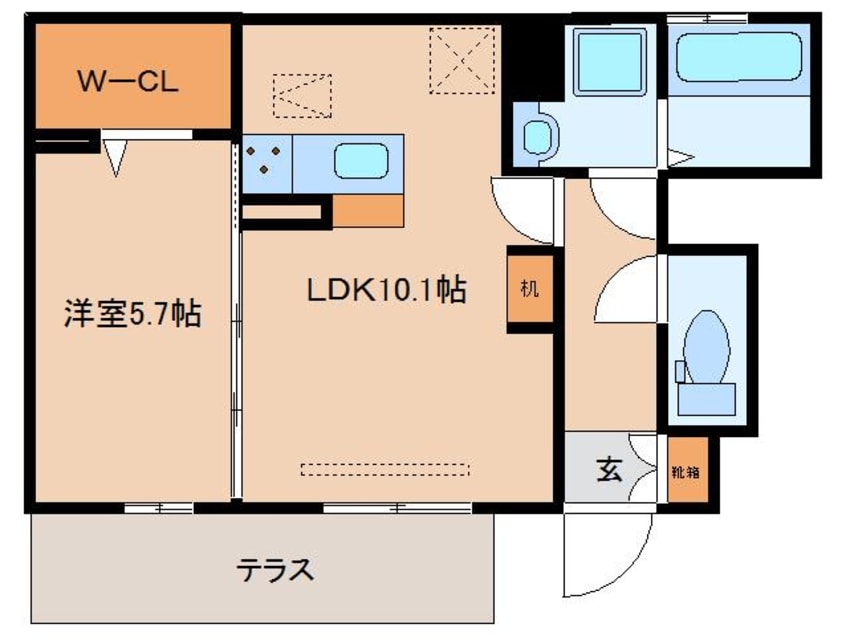 間取図 近鉄難波線・奈良線/近鉄奈良駅 徒歩9分 1階 築2年