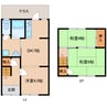 近鉄難波線・奈良線/新大宮駅 徒歩20分 1-2階 築50年 3DKの間取り