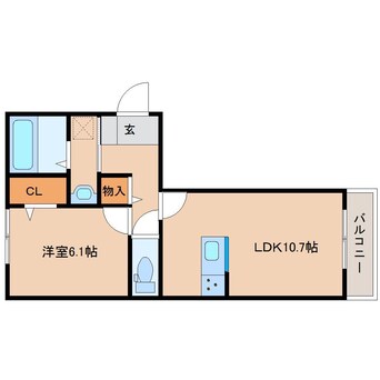 間取図 大和路線・関西本線/奈良駅 徒歩14分 3階 1年未満