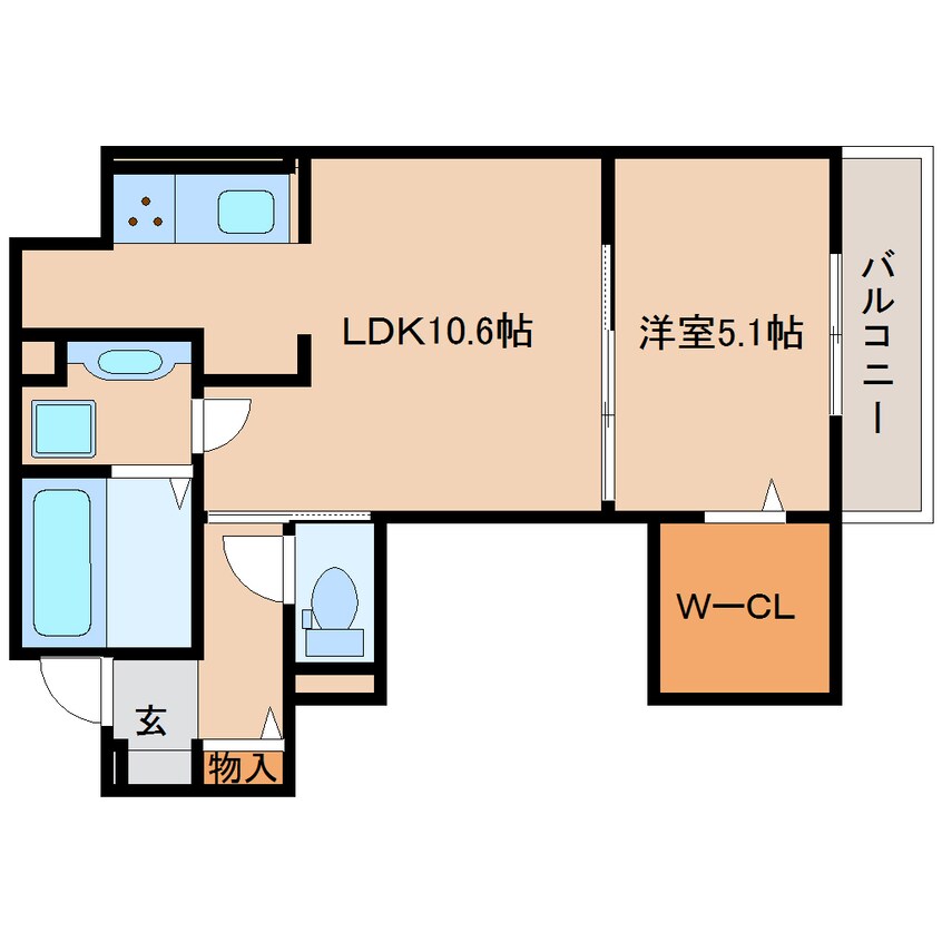 間取図 近鉄難波線・奈良線/新大宮駅 徒歩2分 1階 1年未満