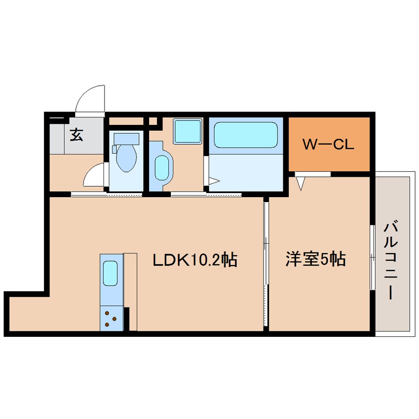 間取図 近鉄難波線・奈良線/新大宮駅 徒歩2分 3階 1年未満