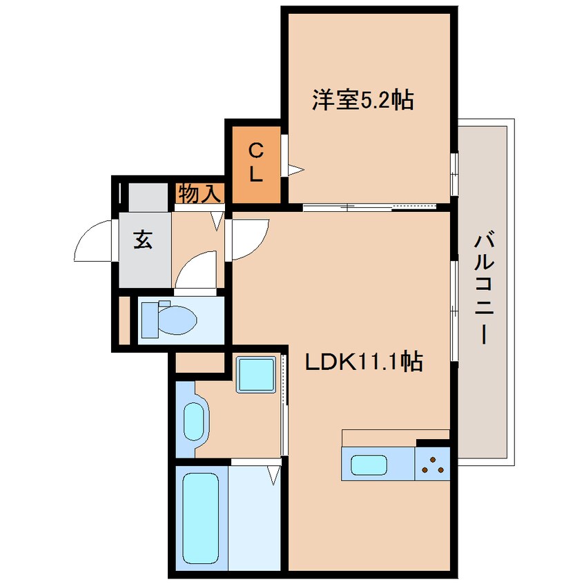 間取図 近鉄難波線・奈良線/新大宮駅 徒歩2分 2階 1年未満