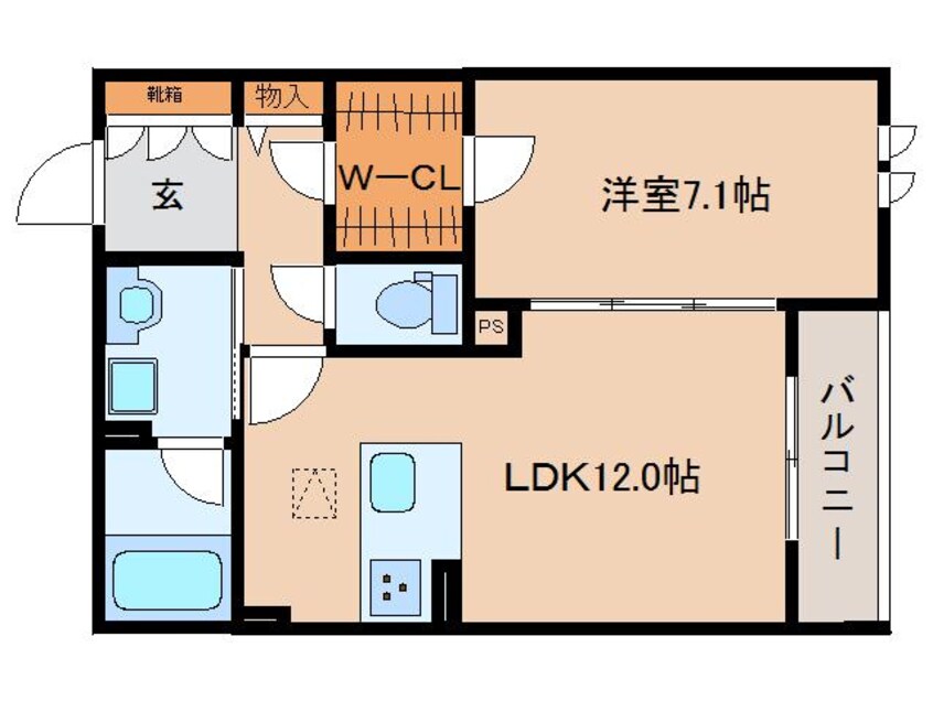 間取図 大和路線・関西本線/奈良駅 徒歩7分 1階 築1年