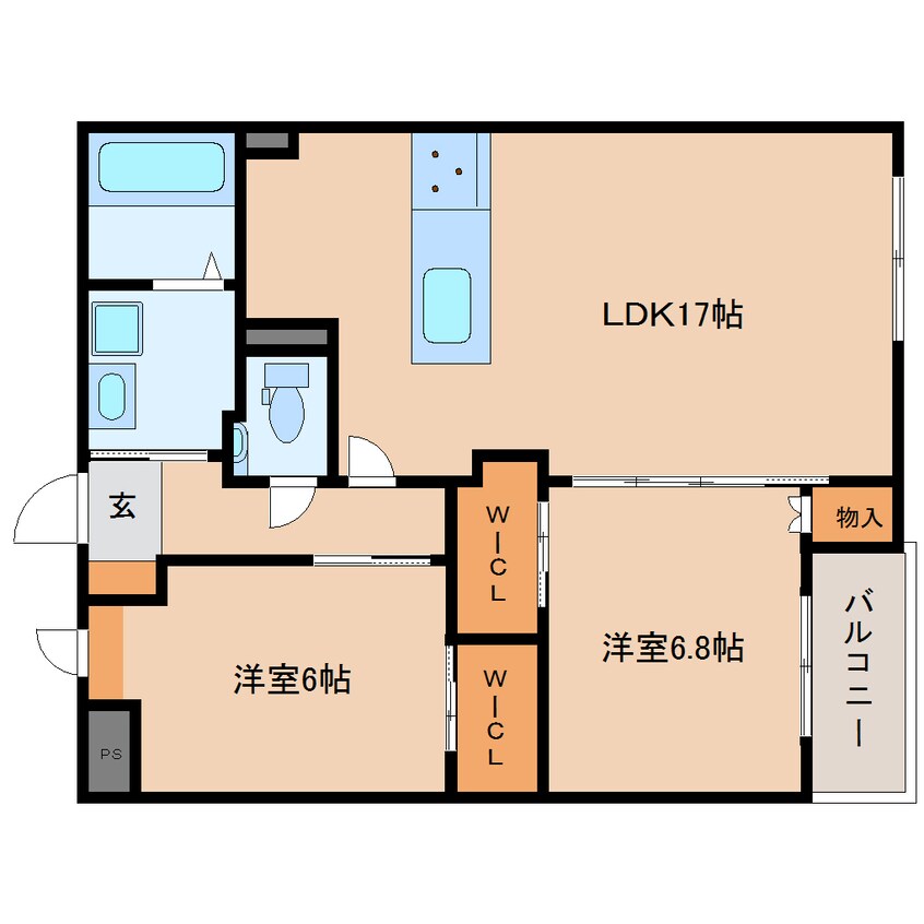 間取図 近鉄難波線・奈良線/新大宮駅 徒歩8分 4階 建築中