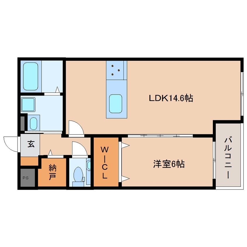 間取図 近鉄難波線・奈良線/新大宮駅 徒歩8分 2階 建築中