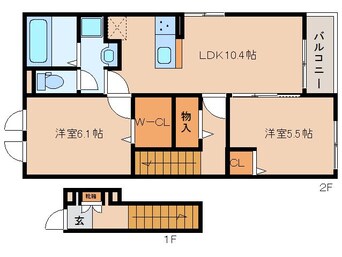 間取図 大和路線・関西本線/加茂駅 徒歩6分 2階 建築中