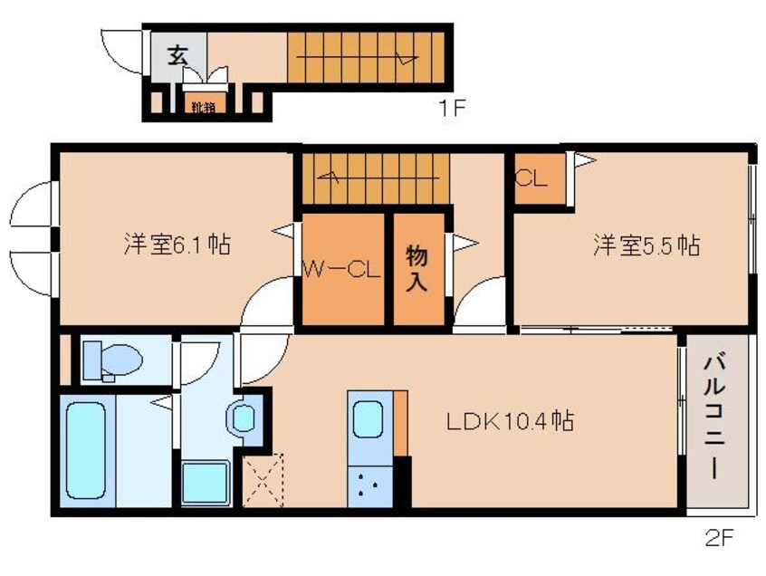 間取図 大和路線・関西本線/加茂駅 徒歩6分 2階 建築中