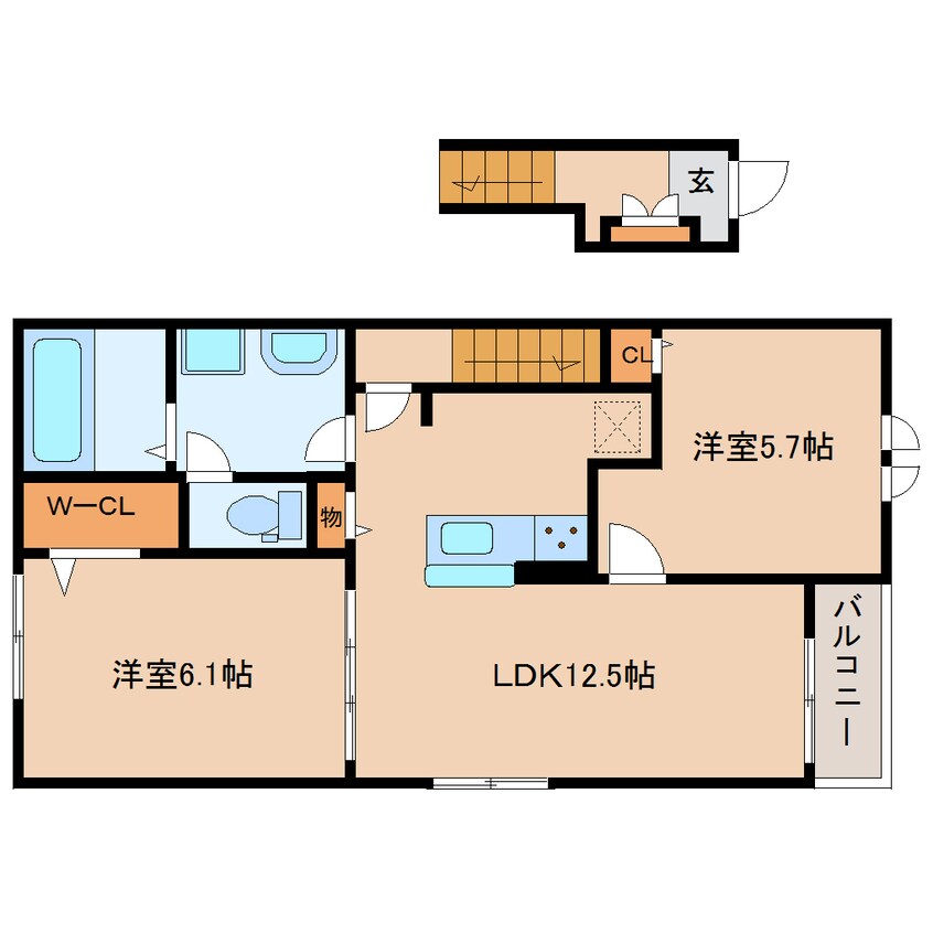 間取図 奈良線/棚倉駅 徒歩14分 2階 建築中