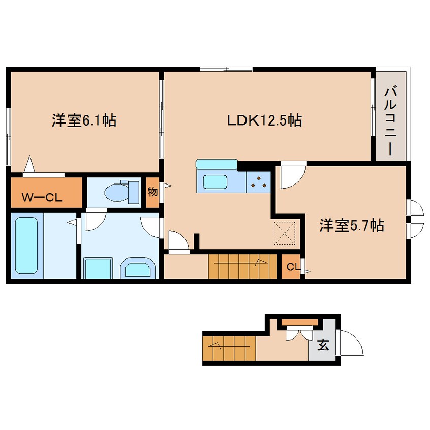 間取図 奈良線/棚倉駅 徒歩14分 2階 建築中