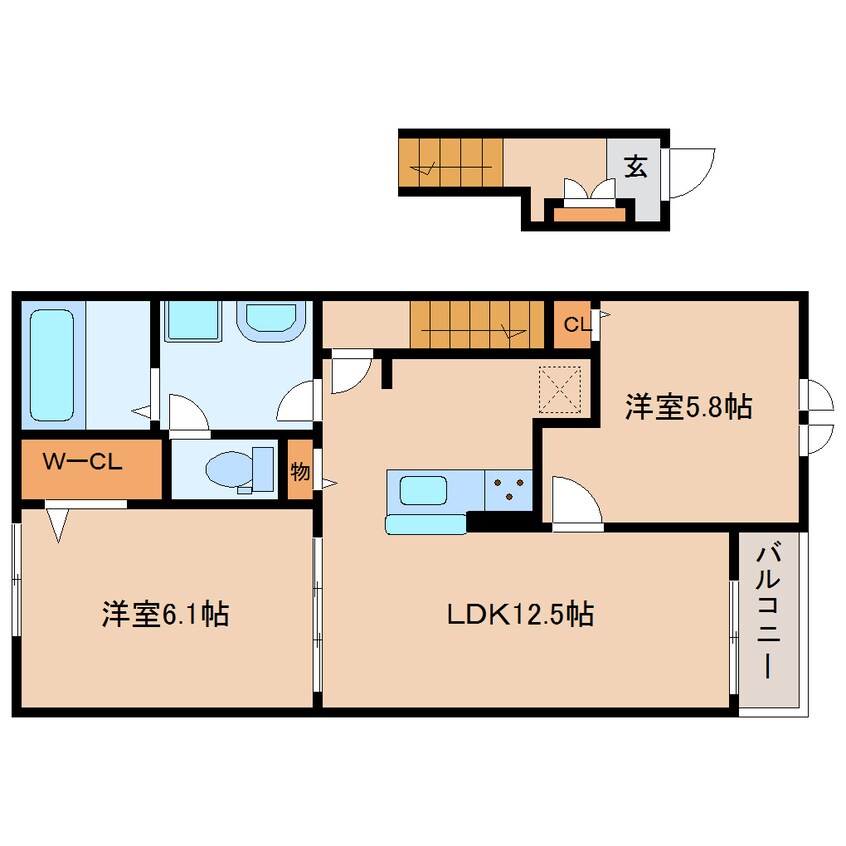 間取図 奈良線/棚倉駅 徒歩14分 2階 建築中