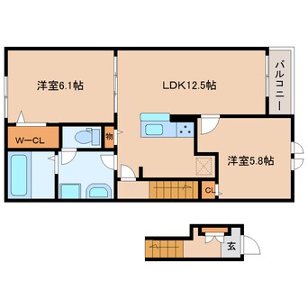 間取図 奈良線/棚倉駅 徒歩14分 2階 建築中