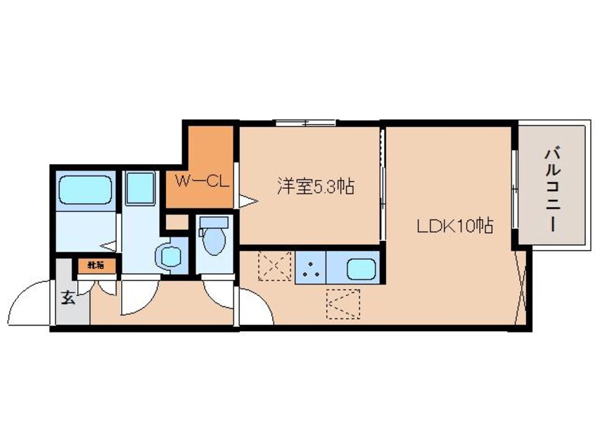 間取図 桜井線<万葉まほろば線>/京終駅 徒歩8分 1階 建築中